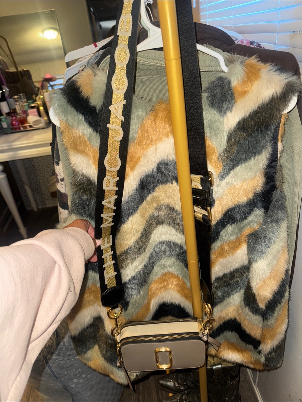 Marc Jacob’s Crossbody Bag with Black & Gold Strap